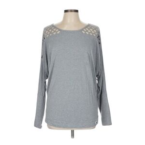 Trina Turk Gray Cut Out Blouse Relaxed Fit